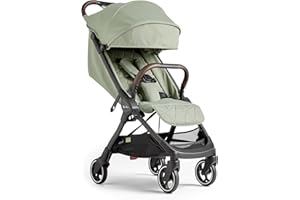 Silver Cross - Clic Compact Pushchair - Travel Stroller - Foldable & Lightweight Stroller - Cabin Size - Newborns to 4 years - Sage