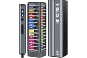 YEECKA 52 EN 1 Kit Tournevis de PréCision, Aimanté Tournevis de Precision Electrique, Couple à 5 Vitesses, pour iPhone,iPad,Macbook,Switch,PS4,PS5,Ordinateur,PC,Lunettes,Montres,Etc.,etc.