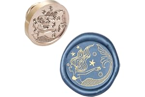 CRASPIRE Wax Seal Stamp Head Meerjungfrau Abnehmbare Versiegelung Messing Stamp Head Für Kreative Geschenkumschläge Einladungskarten Dekoration