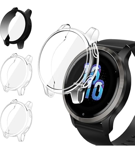 Coques TPU Demi-gamme Pour Garmin Venu 4 41 Mm – Lot De 2, Violet Et Transparent, Légères Et Absorbant Les Chocs