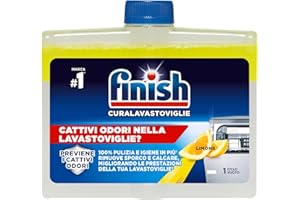 RECKITT Finish Curalavastoviglie, Additivo Lavastoviglie, 1 Prodotto per Pulizia Lavastoviglie da 250 ml, Cura Lavastoviglie al Limone