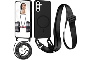 Beajew Mobile Phone Chain for Samsung Galaxy S25 Plus/S24 Plus, Case with Strap, Compatible with Magsafe, Liquid Silicone Necklace Mobile Phone Case, Magnetic Protective Case for Hanging, Cord for S25