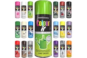 Classic Signature - 1 x Lime Green All Purpose Aerosol Spray Paint 400ml Quick Drying Spray, Fast Dry and Excellent Coverage for Metal, Wood, Plastic and More