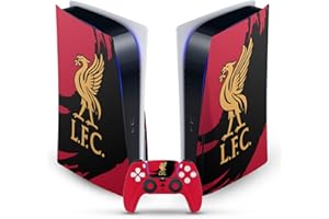 Head Case Designs Officially Licensed Liverpool Football Club Sweep Stroke Art Vinyl Faceplate Gaming Skin Decal Compatible With Sony PlayStation 5 PS5 Disc Edition Console & DualSense Controller