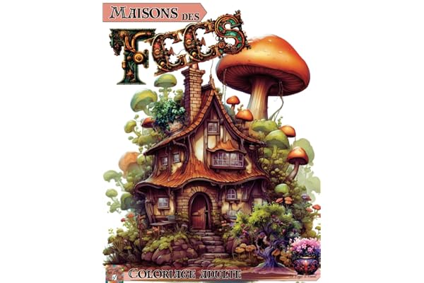 Coloriage adulte maisons des fées: Livre de coloriage pour adultes fantasy et féérie maisons du monde fantastique et féérique | ultra-zen et anti-stress | format A4 | dessins sur pages entières
