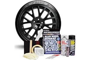 E-TECH Car Complete Alloy Wheel Refurbishment Repair Professional Kit- BLACK