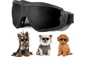 NICERINC PET Small Dog Sunglasses with Adjustable Strap UV Protection, Winproof Puppy Sunglasses, Suitable for Dogs Eyes Protection?Soft Dog Goggles