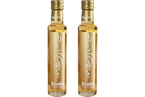 Messino Vinaigre Balsamique Blanc Grec – Paquet de 2 x 250 ml (Total 500 ml) | Vinaigre de Vin Grec au Moût de Raisin Concentré | Condiment Méditerranéen | Sans Sucre Ajouté