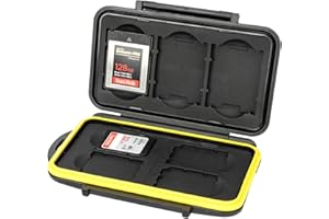 JJC Solidne i sztywne etui do przechowywania kart pamięci pasuje do 3 x XQD CFexpress typu B i 4 x kart SD SDHC SDXC