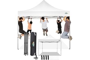 COBIZI Gazebo 3x3 Pieghevole Impermeabile senza Parete Laterale,Gazebo Esterno Resistente,Tende per Gazebos,Tendone Padiglione Pop Up per Feste Campeggio (3 per 3m Bianco)