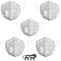 ClearCut N95 Face Mask, Reusable, washable & CE certified to protect Mouth droplets, Dust and pollution, Colour may vary currently White, Pack of 5 mask