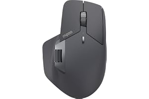 Rapoo MT760L trådlös mus tyst – USB trådlös 2,4 G och Bluetooth-mus trådlös, upp till 4000 DPI, tyst klick, multienhet, tumru