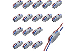 Huybaa 16 PCS mammut elettrico,morsetti elettrici, SPL-2 connettori elettrici rapidi, connettore elettrico, mammut per cavi elettrici, morsetti elettrici rapidi,morsettiera elettrica