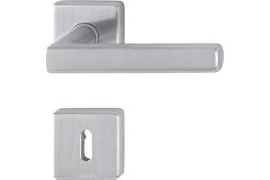 Hoppe Poignée de Dallas avec rosaces BB Multicolore Barbe, acier inoxydable mat, 3675281