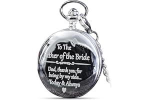 FJ FREDERICK JAMES Best Man/Groom/Groomsman/Usher/Father of The Bride & Groom - Gifts - Wedding Pocket Watches