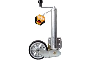 ‎THE DRIVE The Drive | Anhänger Stützrad 500KG | vollautomatik | Ø 60mm Rohr mit Anbauflansch | Schwerlast mit erhöhter Tragfähigkeit | perfekt für Anhänger, Wohnwagen, Trailer