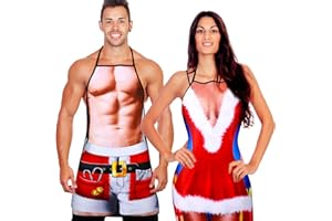 NEER Set di 2 Grembiuli Muscoli Divertenti Regalo Grembiuli per Coppia Grembiuli Creativi da Cucina Grembiule Impermeabile Regolabile per Uomo Donna Festa Natale Barbecue Cuoco