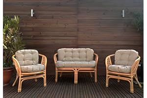 ‎MAYAADI-HOME Mayaadi-Home Gartenbankauflagen 6 teiliges Sitzkissen-Set Sitzpolster für Gartengarnitur Set Steve Beige JCG1