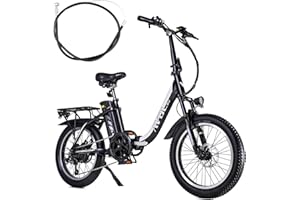 AVDLEU Bicicleta eléctrica Plegable, Bicicleta eléctrica20*3.0 Fat Tire, 250W & 25km/h, 36V/14,25Ah batería extraíble & 50-100km (Modo Assist), Shima-7 velocidades, eléctrica para Adultos