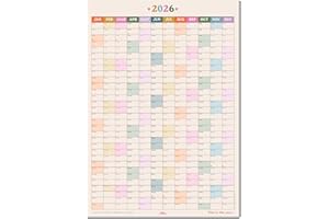 Good Tuesday - 2026 Year Wall Planner, This is the Year, Portrait Layout - With Week Numbers & Moon Phases - Non-Toxic Vegetable Ink, 150GSM Bleed-Proof Paper, UK Made, 49 x 70cm