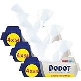 Dodot Sensitive Baby Wipes - Pack of 12 x 54 Wipes - Total: 216 Wipes