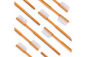 ‎WELLSAMED Wellsamed 100 Stück Wellsabrush Einmal-Zahnbürsten imprägniert mit Zahnpasta, Orange ideal für Reisen und unterwegs