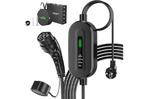 Evjuicion Chargeur Voiture Electrique 16A, 8M EV Chargeur Type 2, Câble Recharge Voiture Electrique Rapide 3.68kW, vec Voyant LED, IEC 62196-2, IP67 (8M)