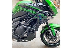 LORABABER Motorrad Sturzbügel Rahmen Motorschutz Stoßstange Autobahn Kompatibel mit Versys 650 KLE 650 2015 2016 2017 2018 2019 2020 2021 Motorschutzbügel Fallschutz Highway Crashbar, Oberer & Unterer