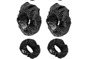 KOORIUM Pram Wheel Covers, 4 Pack Baby Stroller Wheel Covers Pushchair Heavy-Duty Oxford Cloth Pushchair Wheel Protectors Pram Accessories,Wheelchair Accessories