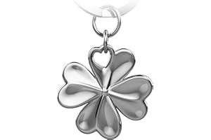 FABACH Breloczek do kluczy z liśćmi koniczyny – wiele sukcesów egzamin talizman szczęścia – powodzenia w operacji, nowa praca – dobra podróż, szczęście, breloczek do kluczy, liść koniczyny