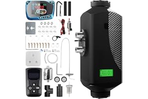 1inchome Dieselheizung, Standheizung Diesel, 12V Lufterhitzer, 2KW/5KW/8KW Air Diesel Heizung mit Schalldämpfer, LCD Schalter u. Fernbedienung für Auto RV Boote LKW KFZ PKW Wohnmobil