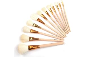 XCSJ 12 Pcs Paint Brush Set Premium Keramik Kunst Malpinsel Pinsel Wasserfarben Artist Brushes Professionell Pinsel Set für Aquarell, Acryl, Öl, Diy Basteln und für Anfänger, Künstler