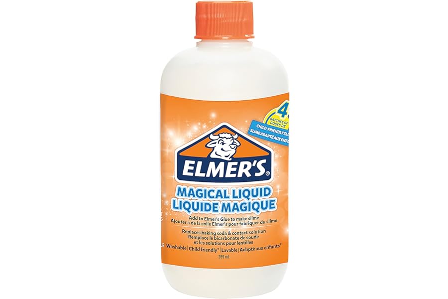 Elmer’s Magical Liquid Slime Activator Solution | Makes up to 4 Slime Batches (259ml) | Washable & Kid Friendly