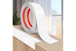 LSGCQ Moulure murale adhesive plinthe souple moulure decorative corniere PVC baguette de finition protection angle mural (2cm×3m, Blanc)