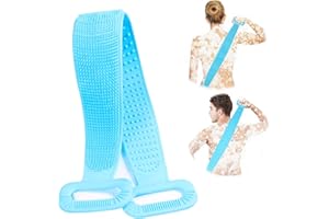 DKBT 35.5 pulgadas/90 cm Super Long Back Scrubber Body Scrubber Belt Back Exfoliator Silicone Bath Body Brush Toalla de baño de silicona Cepillo trasero para ducha Spa Masaje