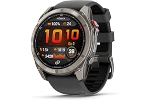 Garmin fenix 8 Pro 51mm Multisportowy Smartwatch GPS LTE Premium, AMOLED 1,4", Latarka LED, Szkło Szafirowe,Tytanowy Bezel, Do 27 dni pracy na baterii, Grafitowy