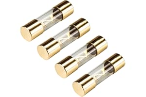 tomzz Audio 5800-015 Auto AGU fusibile vetro 80A, 10x38mm, contatti dorati, 4 pezzi