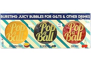 Popaball Bursting Bubbles for Gin 3 x 60 Grams | Prosecco, Gin, Mocktail & Cocktail Making Gifts | Gift Set Ideas for Her, Hampers & Hen Parties