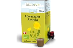 ‎HERRENS MARK REGOPUR Bio Löwenzahn-Extrakt, 1 Liter I 100% vegan, fermentiert & ohne Zusätze I tägl. Nahrungsergänzung oder 3-Monatskur