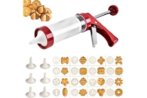 ALHWXCH2 Pistole per Biscotti Cookie Maker Kit Che Decora Gun Set Pistola per Dolci Pistola Pistola per Dolci Pressa da Pasticceria con 16 Dischi Sagomatori e 6 Ugelli per Fare Biscotti Strumenti Decor Torte