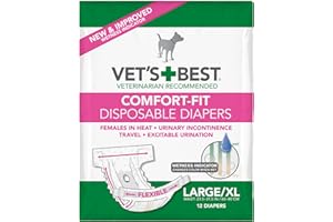 Vet's Best Comfort-Fit Einweg-Hundewindeln, L/XL (12er Packung)