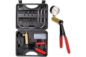 WiMas Vakuumpumpe Vakuumtester Vakuumpumpe Kfz Handvakuumpumpe Bremsenentlüftungsgerät, Unterdruckpumpe mit Vakuummeter, Adapter für Kraftfahrzeuge, LKW und Motorräder