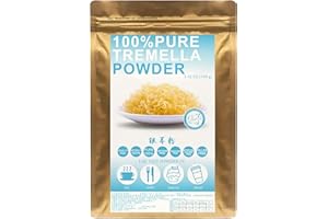 Plant Gift 100% Pure Tremella Powder 银耳粉 Tremella natural en polvo, bebidas, batidos, yogur, horneado, galletas, pasteles y bebidas, polvo no GM, sin relleno, sin aditivos 100g / 3.25oz