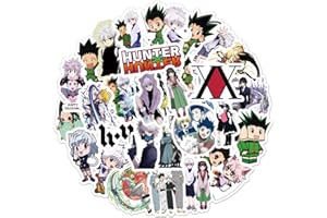 KOWASO Hunter X Hunter Paquete de 50 Pegatinas de Dibujos Animados de Anime, Pegatinas de Parachoques, Calcomanías para Coches, Motocicletas, Equipajes Portátiles, Ipad, Impermeables