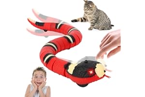 Foreverup Giocattolo a Forma di Serpente Elettrico, Serpente Elettrico USB Giocattolo Interattivo, Giocattolo a Serpente Elettrico, Intelligente Sensing Simulations, per Bambini e Animali Domestici