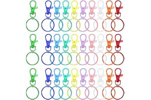 KENDWING Anillas Llaveros,Mosquetones Pequeños,30 Piezas Anillas para Llaveros,Llavero Mosqueton,Keychain,Anillas Llavero para Bisuteria Artesanías