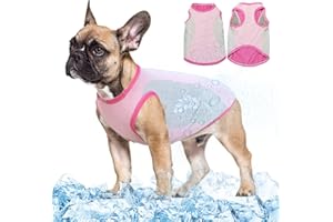 TVMALL Lightweight Dog Cooling Vest, Safety Breathable Sun-proof Dog T-Shirt UV Protection Dog Cooling Jacket with Reflective Strip for Spring Summer, Stretch-to-Fit Pet Cooling Vest for Small to Medium Dogs