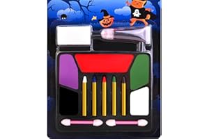SOMGKIN Set Trucco Effetti Speciali Halloween, Sangue Finto Lavabile, 5 Colori Viso e Corpo Paint, Base di Olio Face Paint, Trucchi Halloween Vampiro Zombie, per Trucco Halloween, Carnevale, Feste