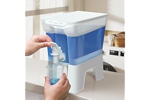 Tokokimo Dispenser liquido per detersivo, 4,4 l, con funzione di uscita del rubinetto, elevata portata, non facile fuoriuscita, dispenser per detersivo, 1 pezzo, escluso misurino