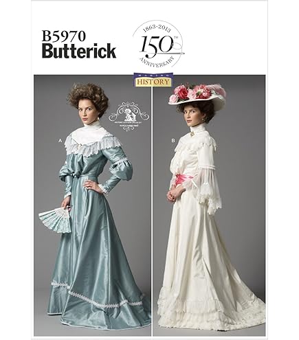 McCall's Patronen M6097 Size EE 14 16 18 20 Misses' Victorian Costume, Pack van 1, Wit